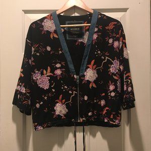 Zip Up Kimono Jacket with Drawstring Waist 6